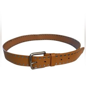 Guess Women's‎ Tan XL Studded Belt 5 Notches Genuine Leather